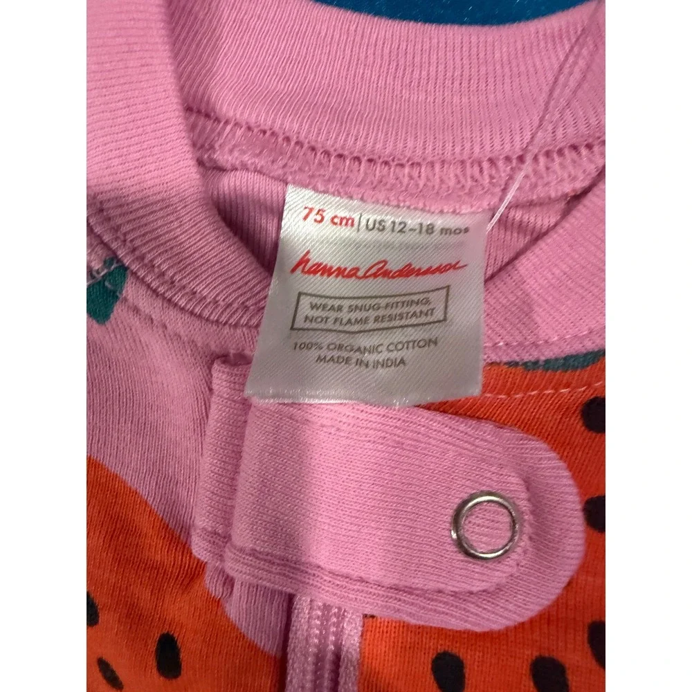 Hanna Andersson HannaJams™ Strawberry Sleeper 🍓 | 12–18M | 100% Organic Cotton